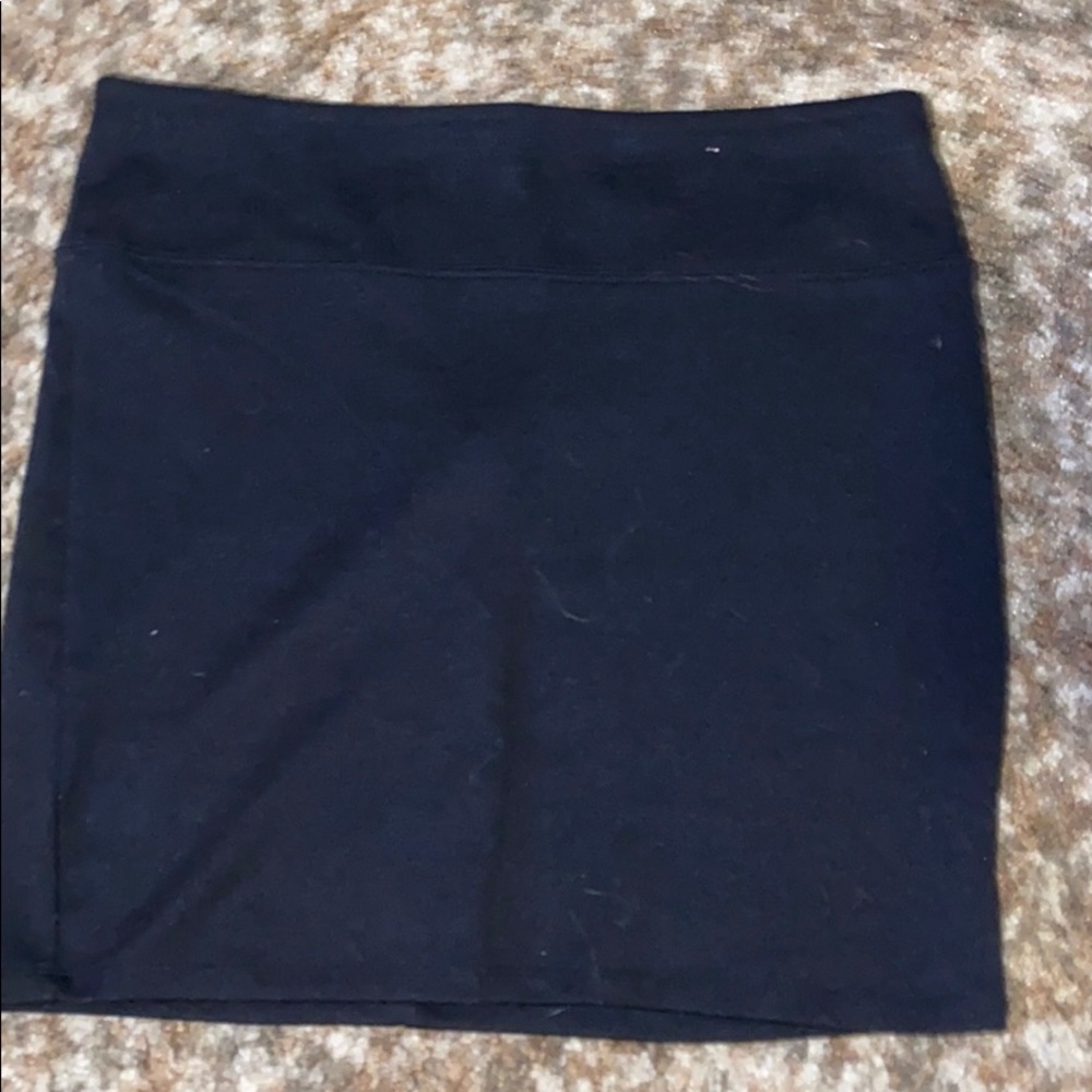 Black mini skirt